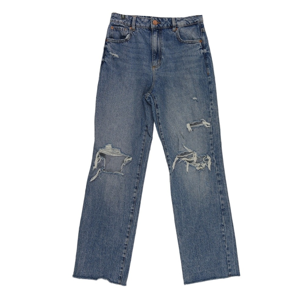Garage Denim 90s Straight Leg Jeans Women's Size 3 Blue Distressed High Rise Y2K